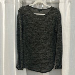Black and white top shop knit long sleeve
